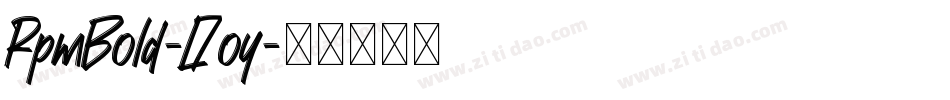 RpmBold-L7oy字体转换