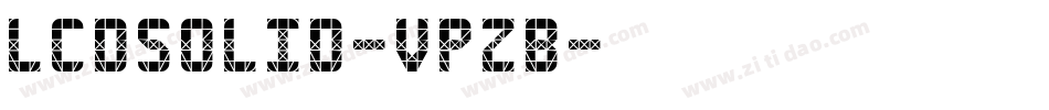 LcdSolid-VPzB字体转换