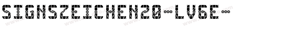 SignsZeichen20-LV6E字体转换