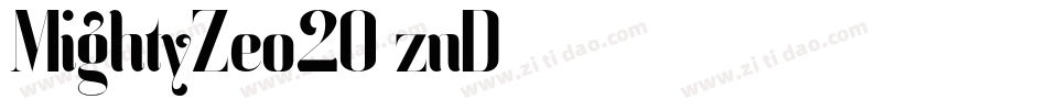 MightyZeo20-znD字体转换