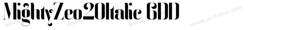 MightyZeo20Italic-6DD字体转换
