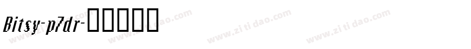 Bitsy-p7dr字体转换