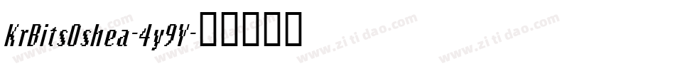 KrBitsOshea-4y9Y字体转换