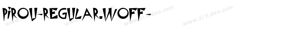 Pirou-Regular.woff字体转换