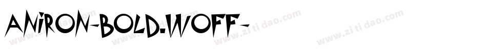 aniron-bold.woff字体转换