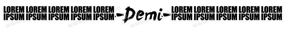 杨一航英文-Demi字体转换