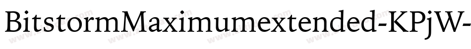 BitstormMaximumextended-KPjW字体转换