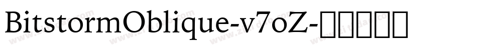 BitstormOblique-v7oZ字体转换