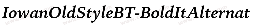 IowanOldStyleBT-BoldItAlternate字体转换