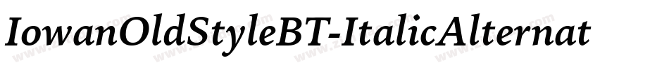 IowanOldStyleBT-ItalicAlternate字体转换
