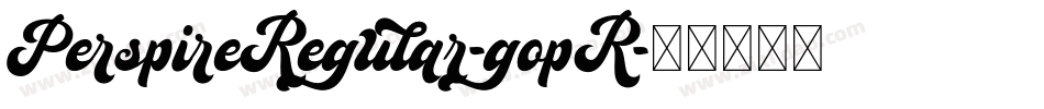 PerspireRegular-gopR字体转换