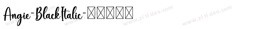 Angie-BlackItalic字体转换