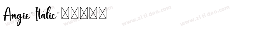 Angie-Italic字体转换