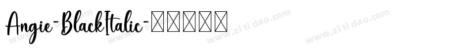 Angie-BlackItalic字体转换