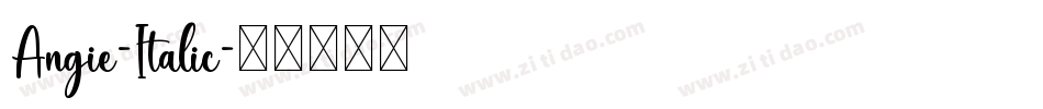 Angie-Italic字体转换