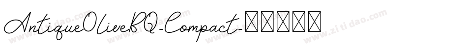 AntiqueOliveBQ-Compact字体转换