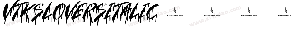 VtksLoversItalic-235X字体转换