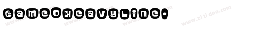 CameoHeavyline字体转换