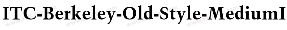 ITC-Berkeley-Old-Style-MediumIt字体转换