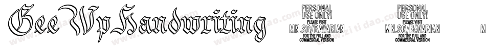 GeeWpHandwriting2016OutliBook-X5zj字体转换