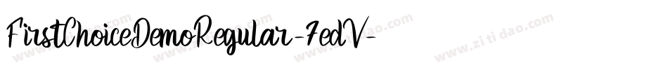 FirstChoiceDemoRegular-7edV字体转换