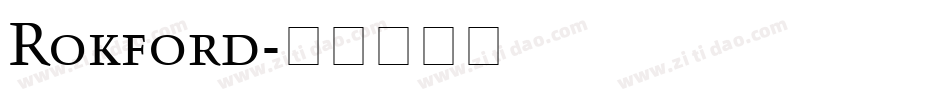 Rokford字体转换