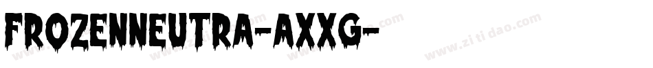 FrozenNeutra-AXXg字体转换