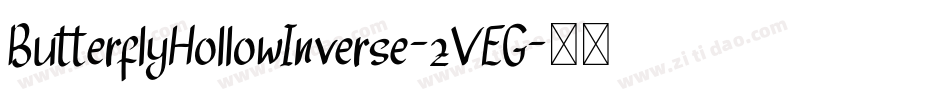 ButterflyHollowInverse-zVEG字体转换