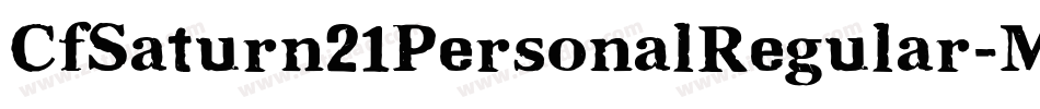CfSaturn21PersonalRegular-MVY9w字体转换