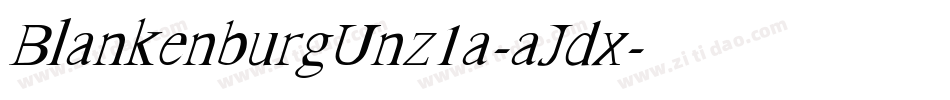 BlankenburgUnz1a-aJdx字体转换