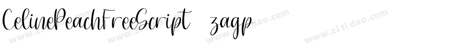 CelinePeachFreeScript-3zagp字体转换