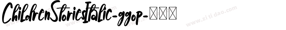 ChildrenStoriesItalic-ggop字体转换