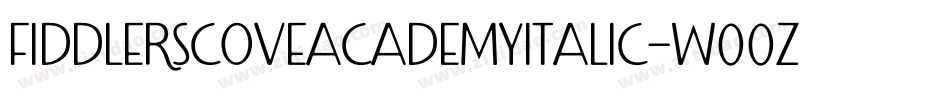 FiddlersCoveAcademyItalic-w00z字体转换