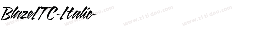 BlazeITC-Italic字体转换