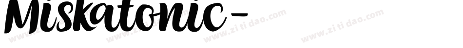 Miskatonic字体转换