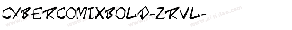 CybercomixBold-zrVL字体转换