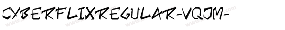 CyberflixRegular-vqjM字体转换