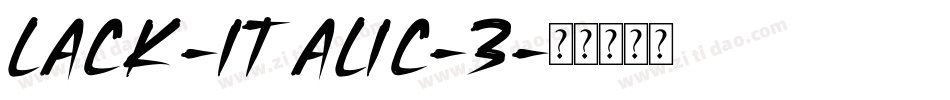 lack-italic-3字体转换