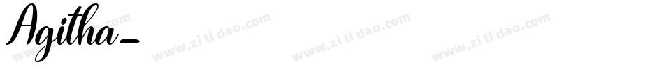 Agitha字体转换