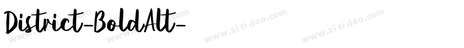 District-BoldAlt字体转换