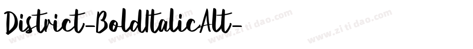 District-BoldItalicAlt字体转换