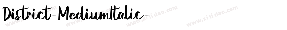 District-MediumItalic字体转换
