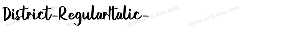 District-RegularItalic字体转换