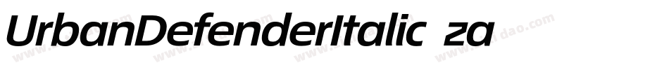 UrbanDefenderItalic-za74字体转换