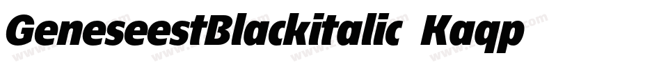 GeneseestBlackitalic-Kaqp字体转换