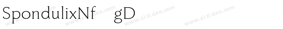 SpondulixNf-gD45字体转换
