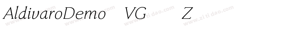 AldivaroDemo-VG46Z字体转换