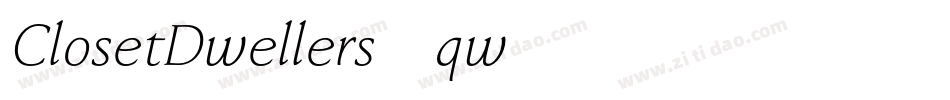 ClosetDwellers-qw46字体转换