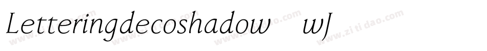 Letteringdecoshadow-wJ46字体转换
