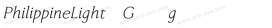 PhilippineLight-G46g字体转换